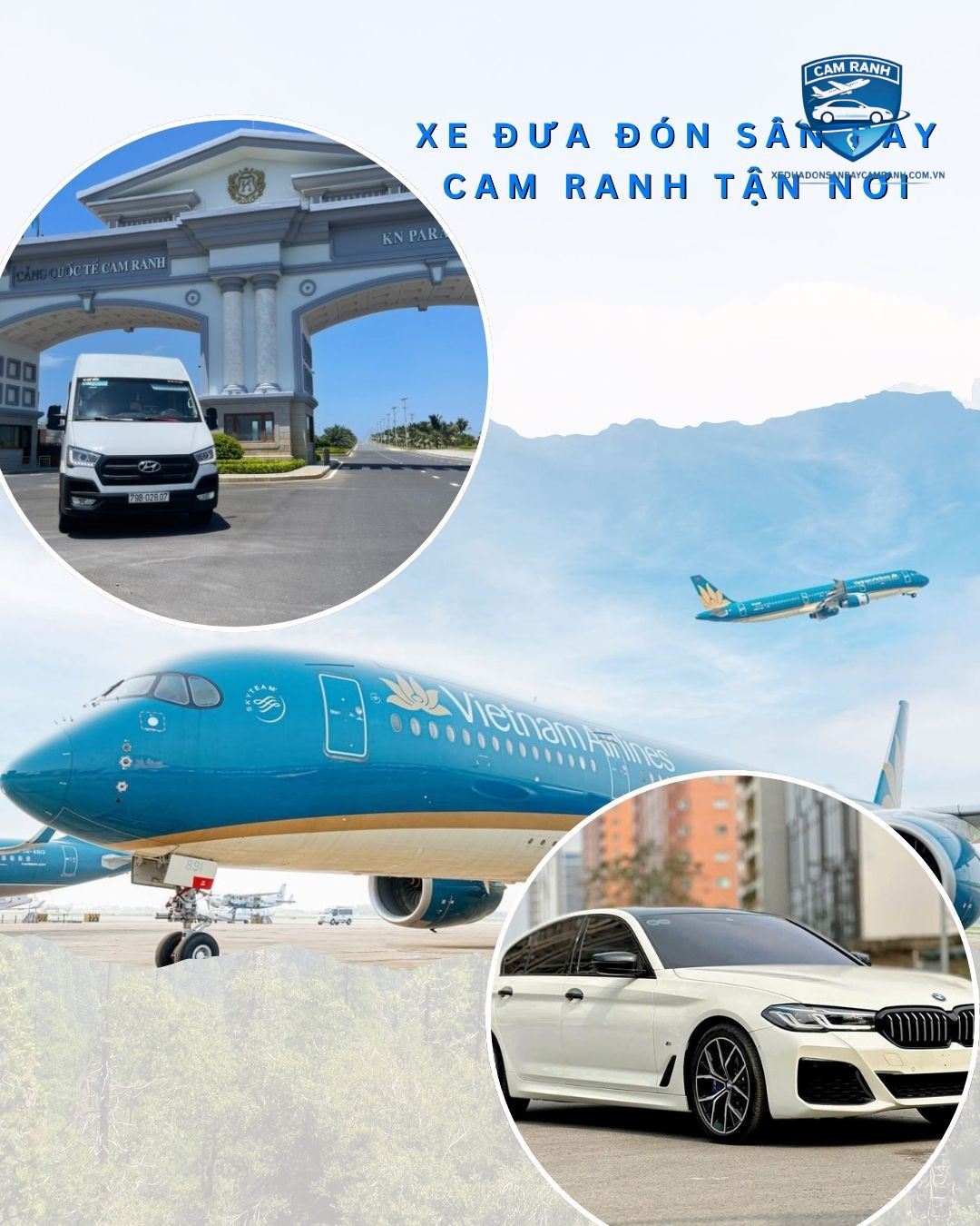 dịch vụ xe đưa đón sân bay Cam Ranh luôn sẵn sàng phục vụ 24/7