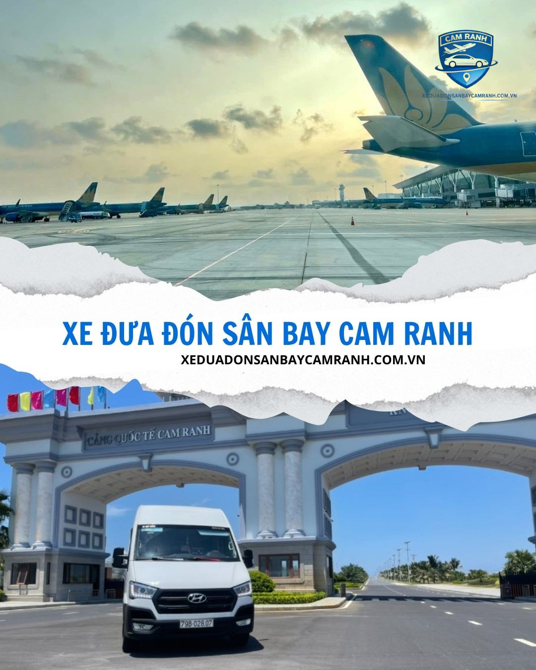 xe đưa đón tận nơi tại sân bay Cam Ranh luôn sẵn sàng phục vụ